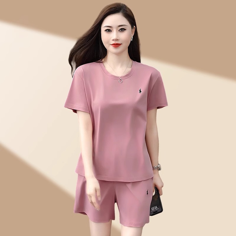 运动短裤套装女夏季薄款2025新款洋气时尚减龄外穿跑步休闲两件套