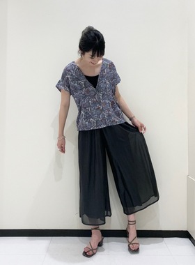 爆款！JS+22夏 清凉丝滑炒透气！全新柔维丝面料松紧腰阔腿裤裙裤