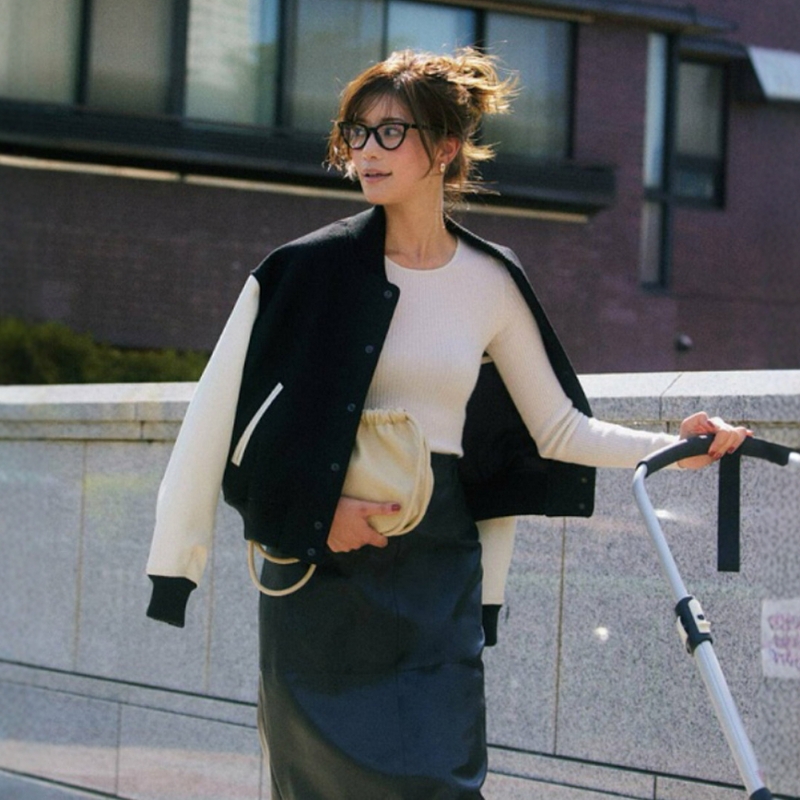 代g卖断货！3W+Spick家  皮质袖子拼接90%羊毛呢王炸棒球服短外套