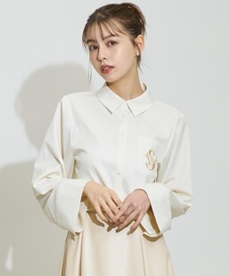 Sw1ngle 衬衫 百变风格 字母刺绣短款 显高显瘦 迷人知识分子风范