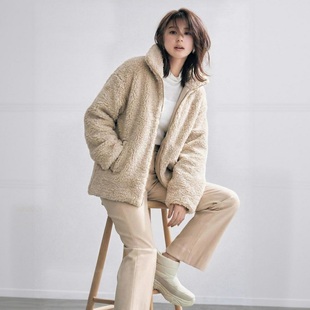 翻立领两穿拉链夹克外套 轻盈柔软温暖摇粒绒 代1300 green1abe1