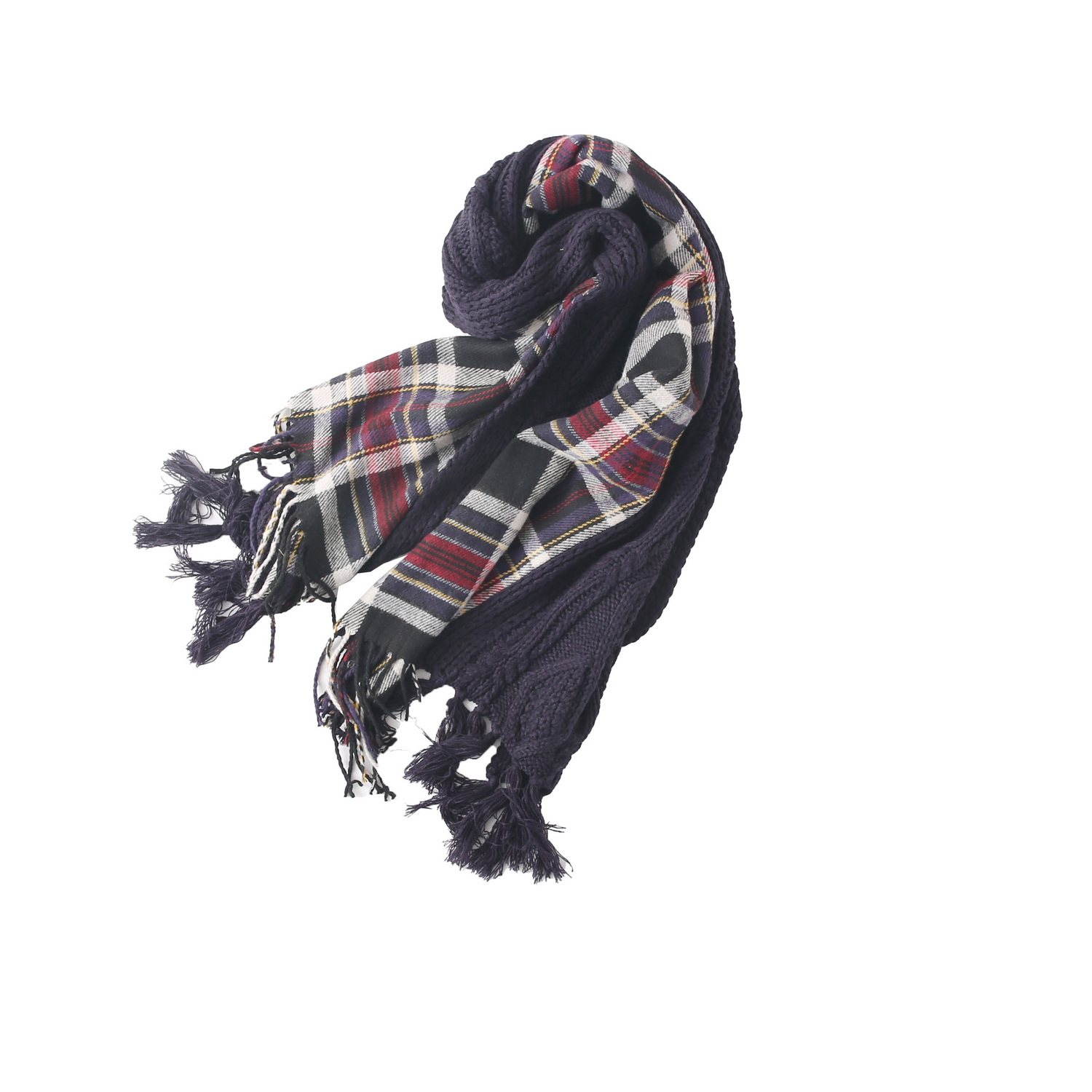 仅8条~稀罕高端 英伦学院风格纹毛线麻花拼接围巾保暖百搭围脖