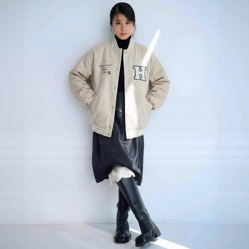 仅4件~2.3w+H@rryP0tter 魔法学校 60佯毛混纺刺绣夹棉棒球服外套