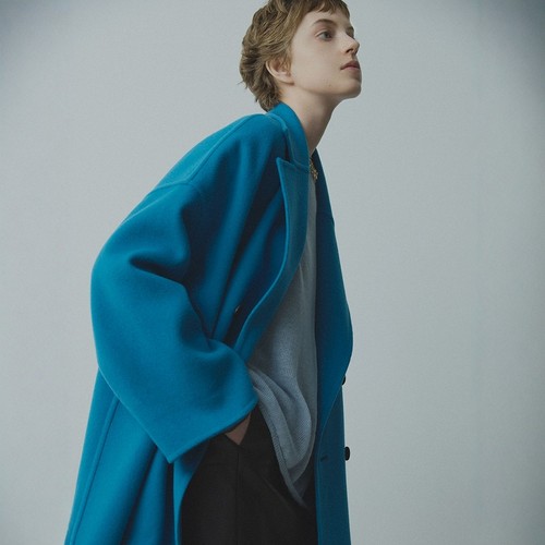 漫享时光温暖 MO家 高支羊毛手工双面呢Air Coat双排扣大衣外套