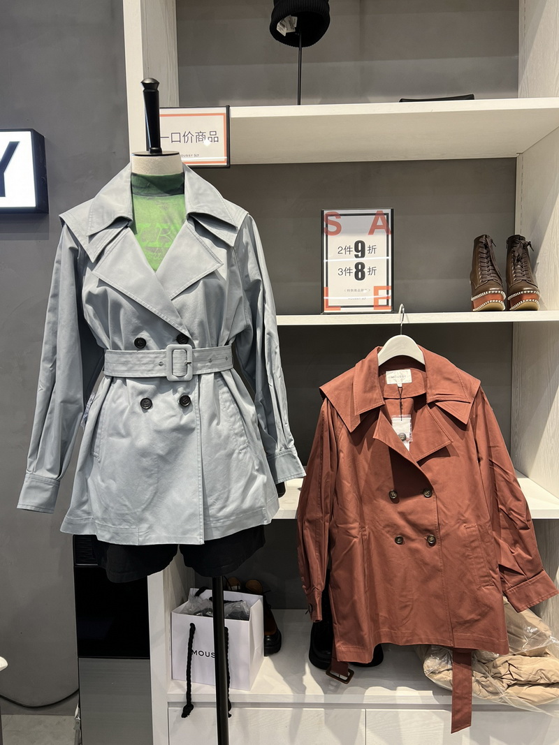 【血亏价】M家 可拆卸海军领 磨砂质感 2WAY穿双排扣短款风衣外套