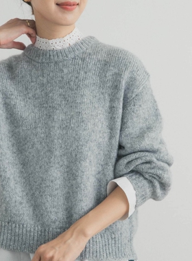 璀璨星光感 D00rs家超人气 颜值担当 客供金蔥羊毛圆领针织衫毛衣