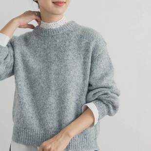 璀璨星光感 D00rs家超人气 颜值担当 客供金蔥羊毛圆领针织衫毛衣