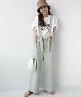 JS re1ume高端线 22AW 打造优越比例 2WAY穿可脱卸背带垂感阔腿裤