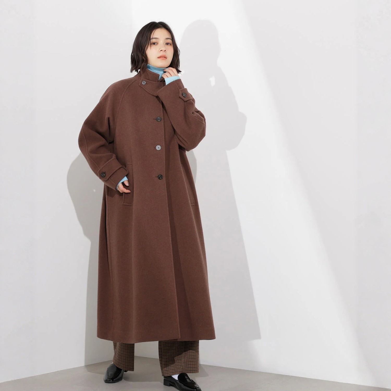 仅2件~千金线N家 客供琎口100羊毛 翻/立2WAY领排扣长款毛呢外套,女装/女士精品,毛呢外套,淘宝优惠券,粉丝福利购,淘宝优惠卷