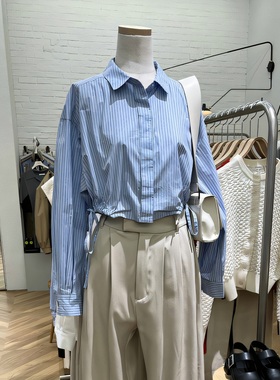 型感出众！STY1EM1XER 设计感花苞廓形 两侧抽绳系带百搭短款衬衫