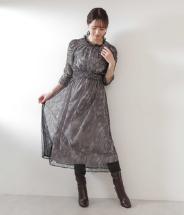 复古宫廷风 进kou蕾丝优雅气质收腰连衣裙 J1ll 仅6件