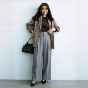 视觉拉腿高腰显瘦休闲直筒阔腿裤 追单6次 风行者 舒适派 1en@