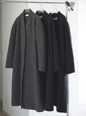 代1700+@nuke 时刊大片感 气质感客供琎口100羊毛V领长款大衣外套