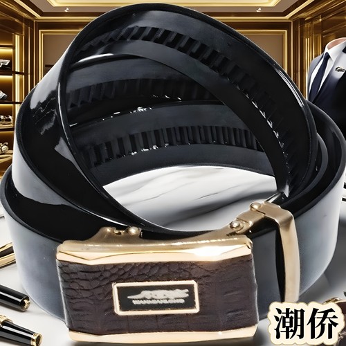 全卡槽潮侨牛筋腰带中老年