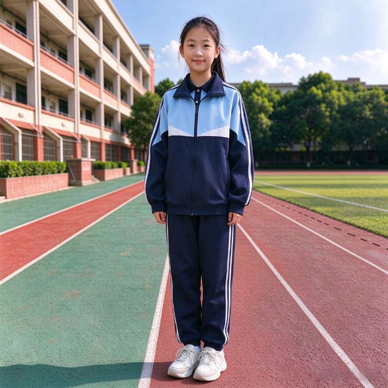 湛江赤坎区各技校高中初中小学外套长裤套装秋冬季统一外套运动服