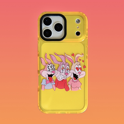 sideline原创设计恶搞drake专辑封面手机壳iPhone18promax橙色硅胶软壳三只兔子情侣保护壳适用于苹果手机壳