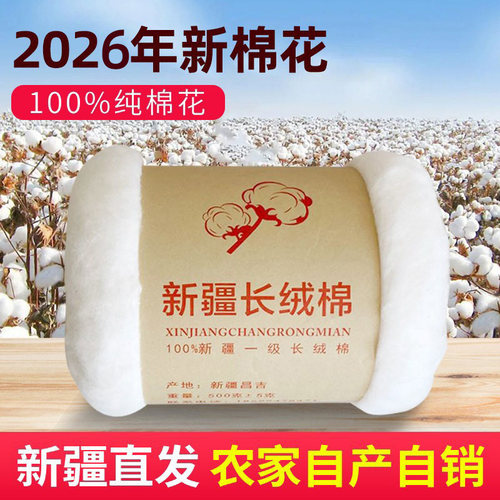 2026年新疆棉花一级优质长绒棉絮
