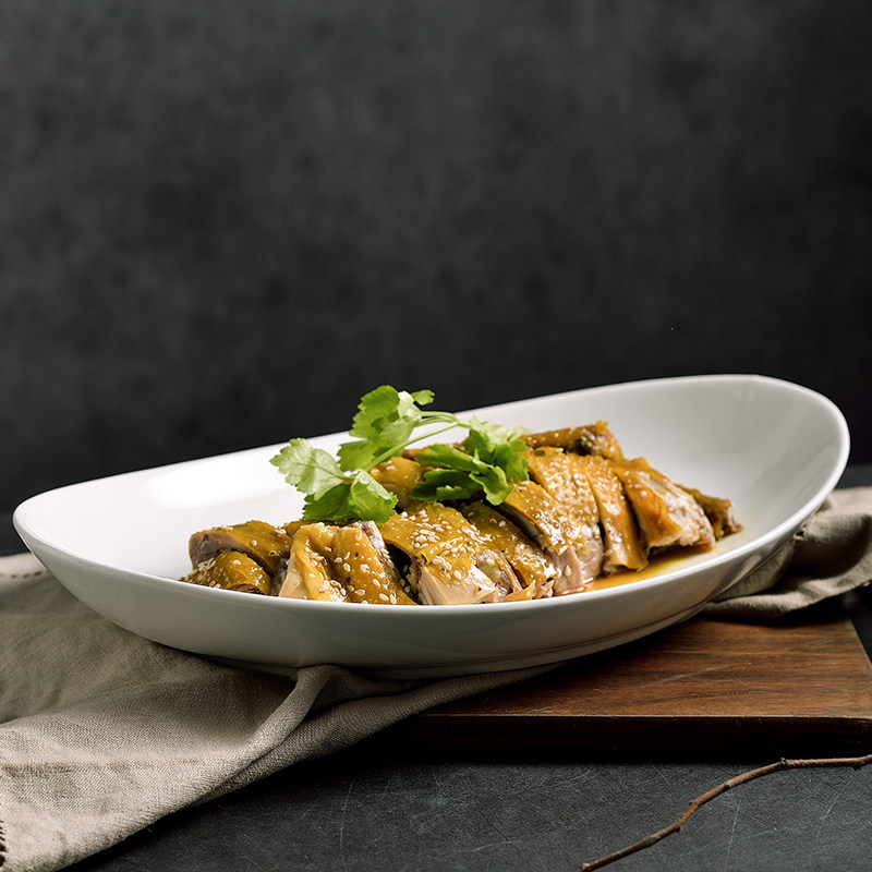 鱼盘家用蒸鱼盘子高颜值大号超大精致日式陶瓷餐具餐盘高级感菜盘,餐饮具,盘,淘宝优惠券,粉丝福利购,淘宝优惠卷