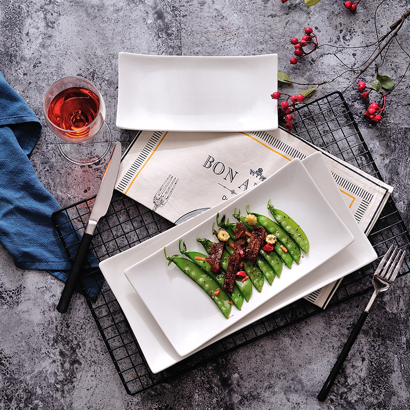 创意寿司盘陶瓷盘子长方盘菜盘鱼盘酒店微波炉烤箱西餐盘子,餐饮具,盘,淘宝优惠券,粉丝福利购,淘宝优惠卷