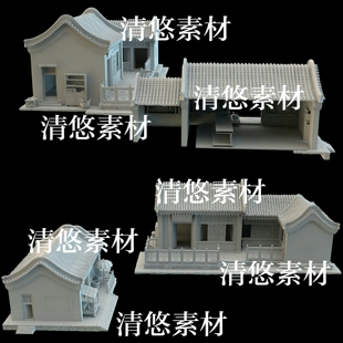 maya c4d fbx古代门花窗屋顶房子围栏模型文件 非实物A909 3dmax