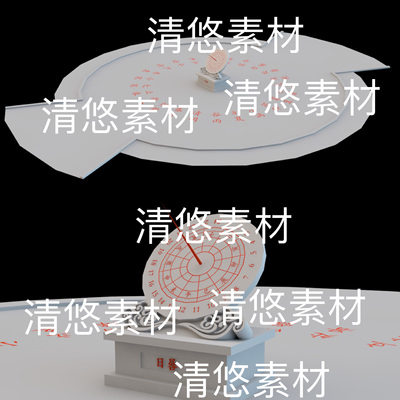 3dmax c4d fbx obj格式古代日晷二十四节气太阳钟文件 非实物B768