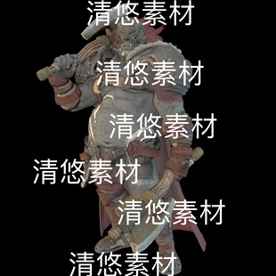 非实物D451 骨骼绑定动作次时代斧头半兽人魔兽文件 c4d fbx格式