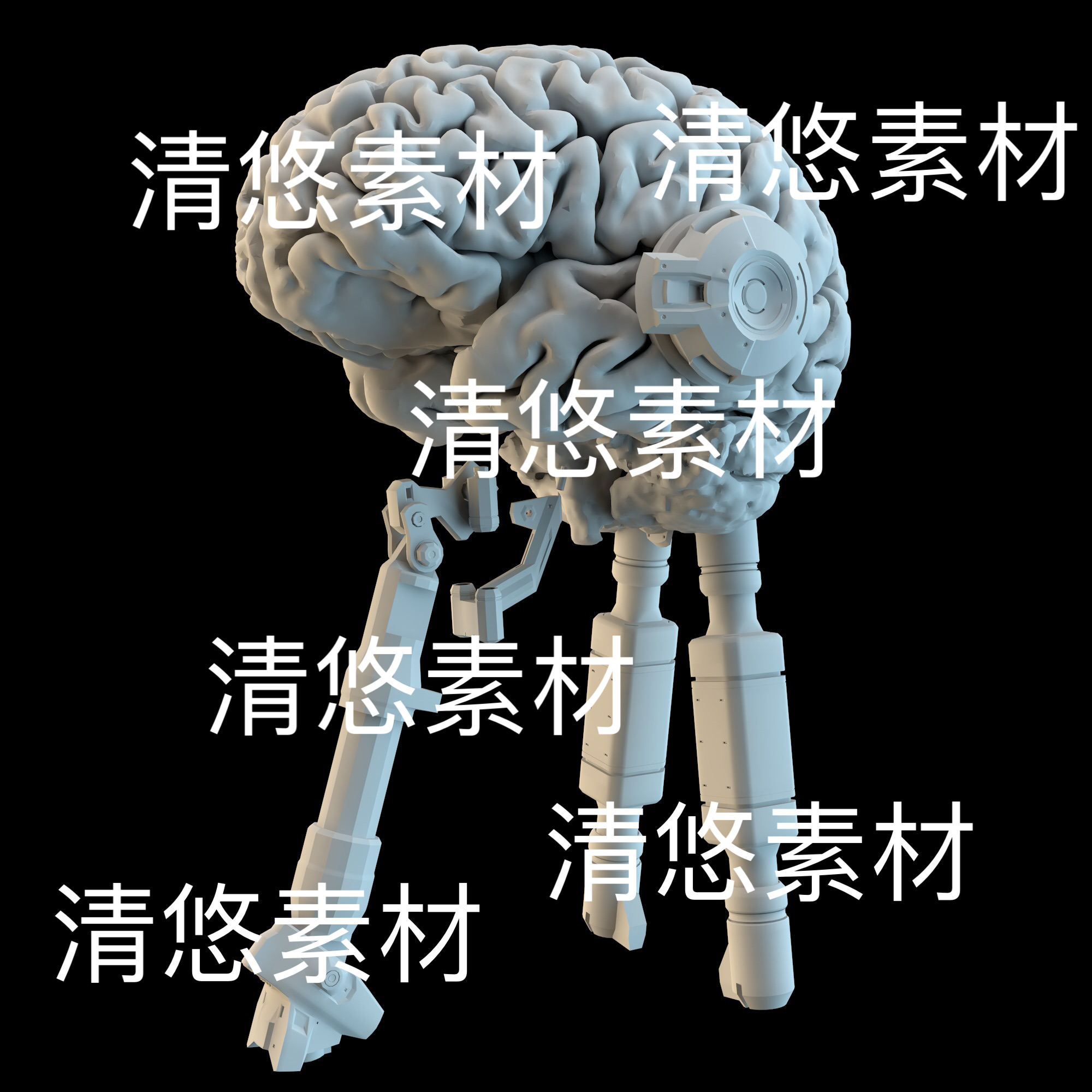 c4d fbx obj格式AI机器人大脑科幻人工智能大脑文件 非实物D731 商务/设计服务 设计素材/源文件 原图主图