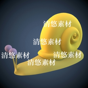 maya fbx格式 蜗牛骨骼绑定模型文件动物 非实物A649 c4d