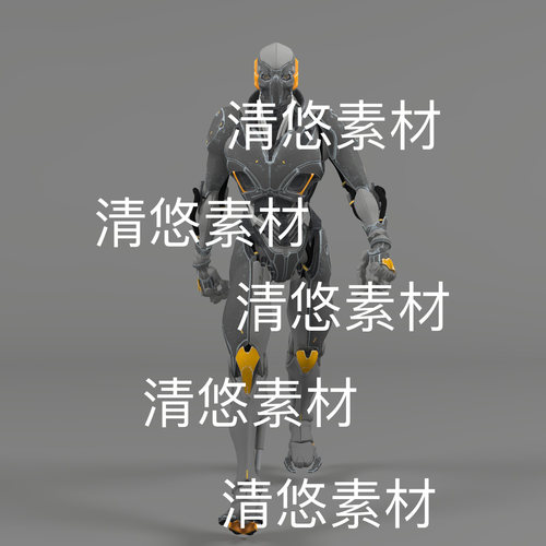 机甲兵人c4d fbx格式机器人终结者骨骼绑定动作3D文件 非实物D991