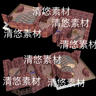 c4d obj格式 射击游戏场景民兵训练营场景文件 非实物D131 fbx