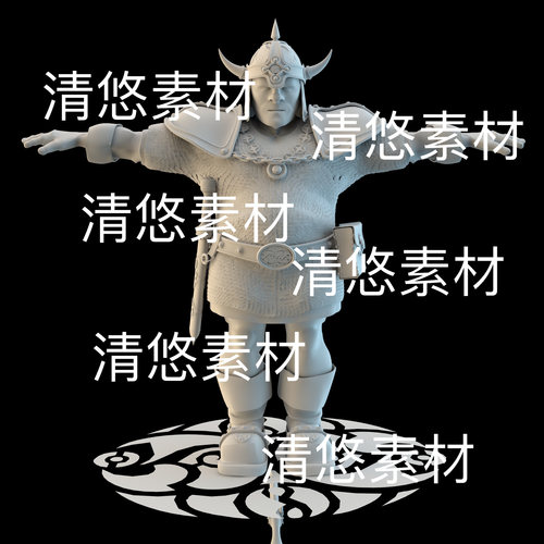 c4d fbx obj 3ds格式奇幻角色人物矮人侏儒战士文件 非实物B648