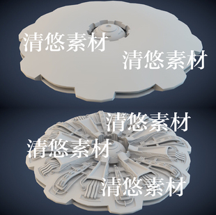 科学机甲飞碟UFO飞船 maya 非实物A477 模型文件 obj格式 c4d fbx