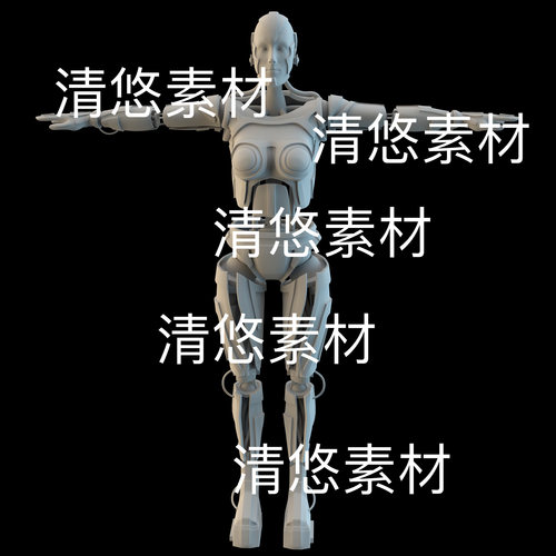3dmax c4d fbx obj格式AI人工智能仿人女性机器人文件 非实物D531