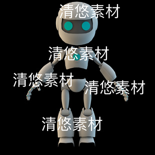 obj格式 maya c4d fbx 非实物D527 卡通小孩未来智能机器人文件