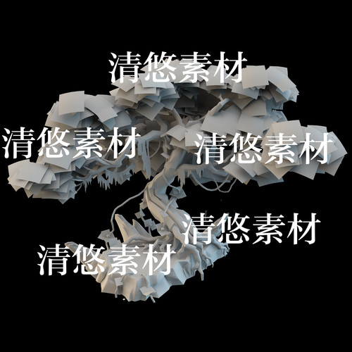 3dmax c4d fbx obj格式古风诗意仙幻树木文件 非实物B267
