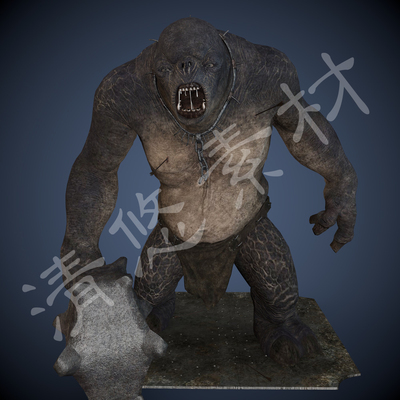 maya c4d写实模型 恐怖邪恶怪物 变异怪兽半兽人fbx格式非实物212