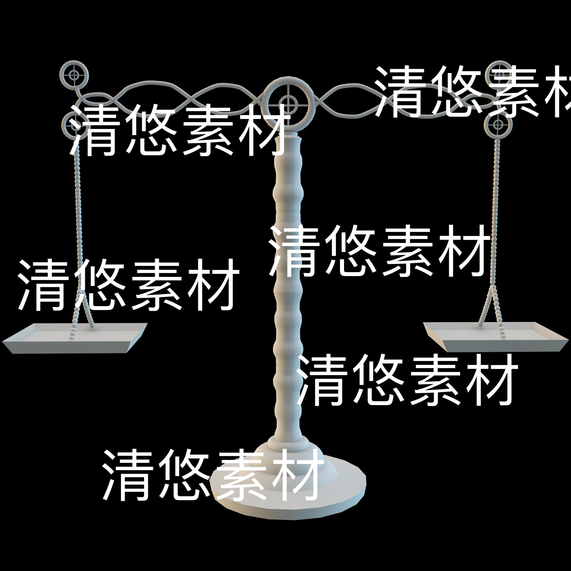 3dmax c4d fbx obj格式欧式天平秤公平公正秤模型文件 非实物D885
