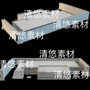 古风台子底座地砖阶梯文件 3dmax 非实物B474 3ds格式 obj c4d fbx