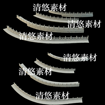 maya 3dmax c4d fbx obj古风河道围栏渠道模型文件 非实物A920