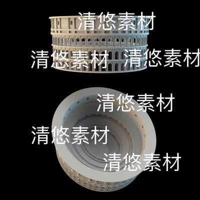 3d打印古罗马竞技场 stl建筑 stl格式模型文件 非实物E283