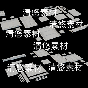 古代石地砖地板路面文件 3dmax 非实物B473 3ds格式 obj c4d fbx