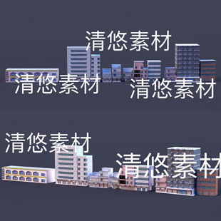 现代民房乡村小镇自建房单体建筑文件 obj格式 非实物D982 fbx c4d