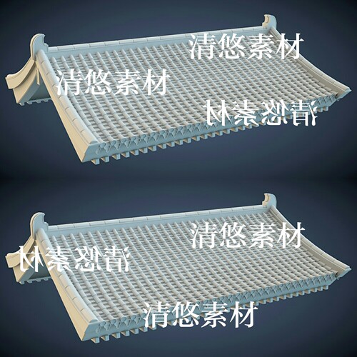 高精度中国风古代屋顶建筑3dmax c4d fbx obj格式模型 非实物A468
