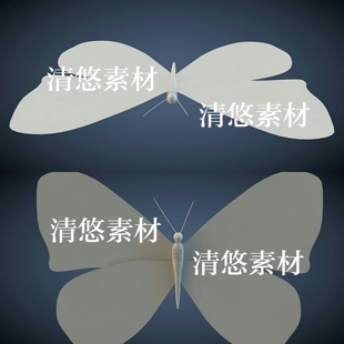 obj格式 maya c4d fbx 非实物A393 模型昆虫蝴蝶动物文件
