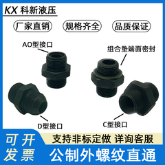 Mối nối chuyển tiếp thủy lực ren ngoài thẳng xuyên qua miếng đệm kết hợp phớt cuối áp suất cao mối nối ống dầu bằng thép carbon khop noi thuy luc co nối ống thủy lực