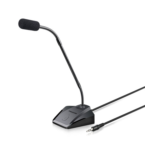 得胜麦克风话筒电脑台式机会议语音直播网课桌面有线鹅颈式3.5mm