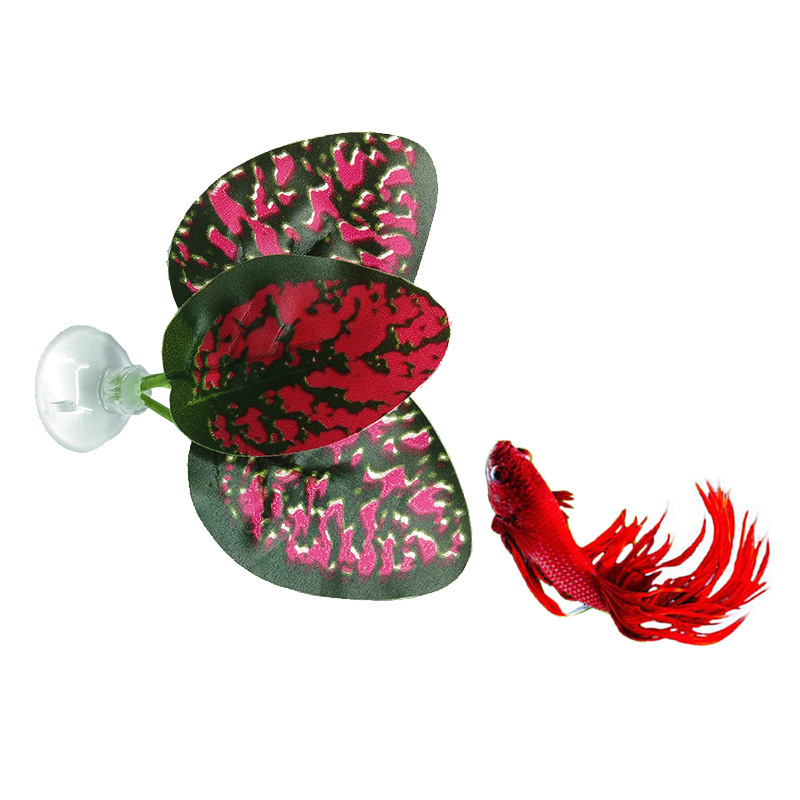 仿真水草造景鱼缸装饰水族装饰斗鱼产卵叶造景装饰水族用品斗鱼床