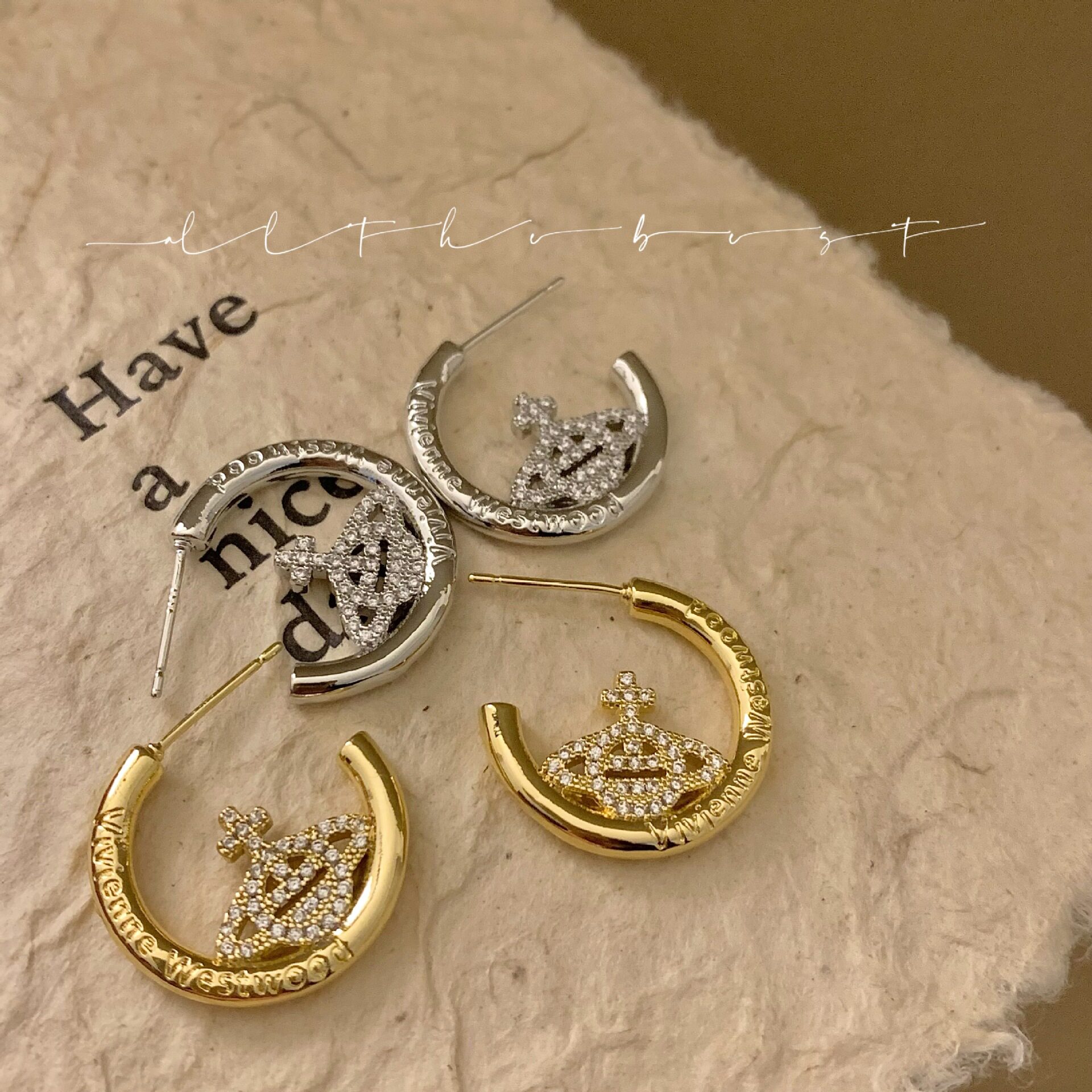 西太后星球高级感时尚银针耳环