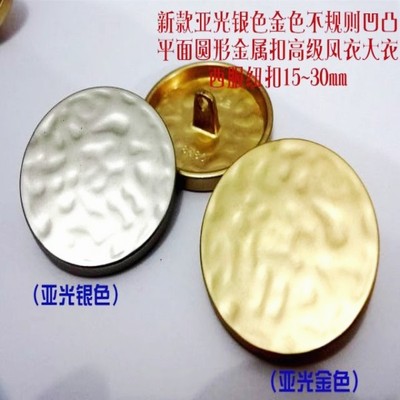 磨砂平面金属扣大衣西服28mm