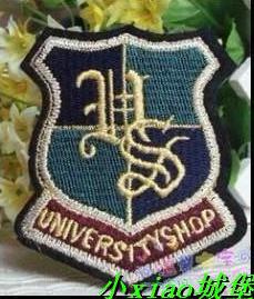 外贸服装袖标 刺绣布贴 补丁贴 潮人 羽绒服熨烫贴 6X7cm